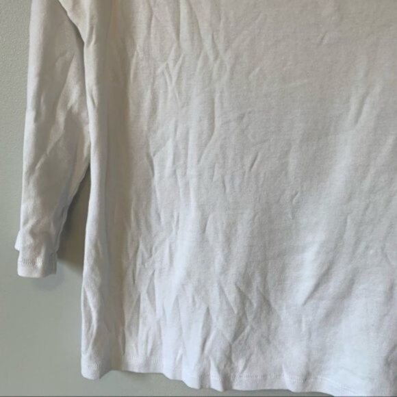Ralph Lauren white cotton blouse boat neckline XL Size - Picture 4 of 9